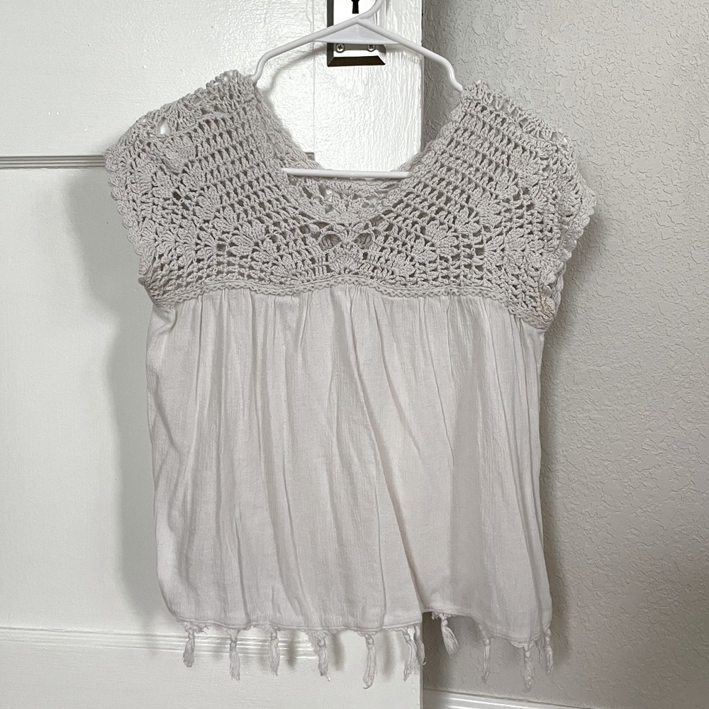 American Eagle Outfitters Crochet Blouse